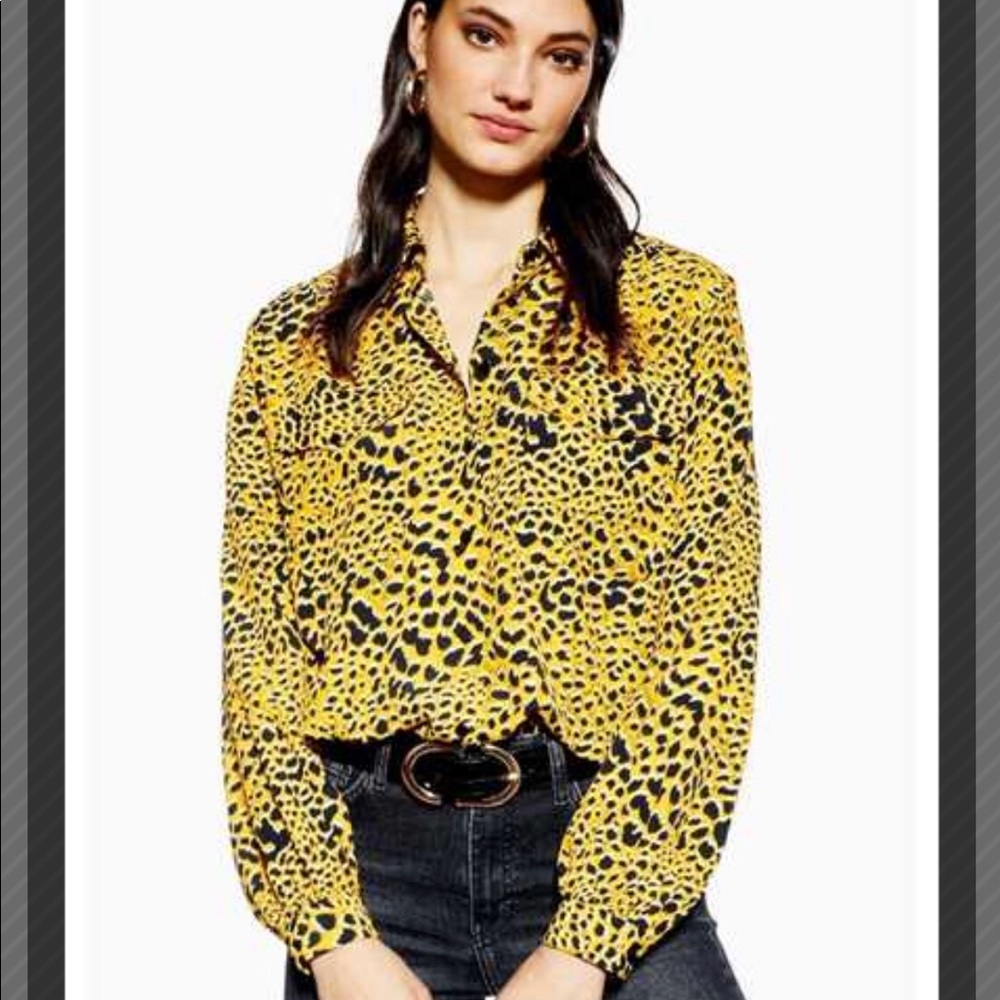 Topshop Animal Abstract Shirt